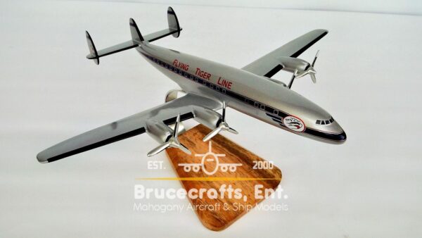 Model of Flying Tiger Line CL-44D4-2 with detailed craftsmanship.